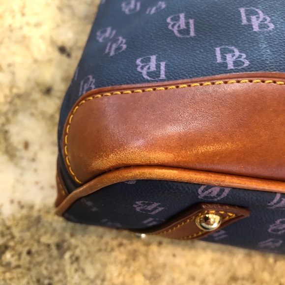 Dooney & Bourke Gretta Hobo Navy Logo Print - Picture 7 of 7